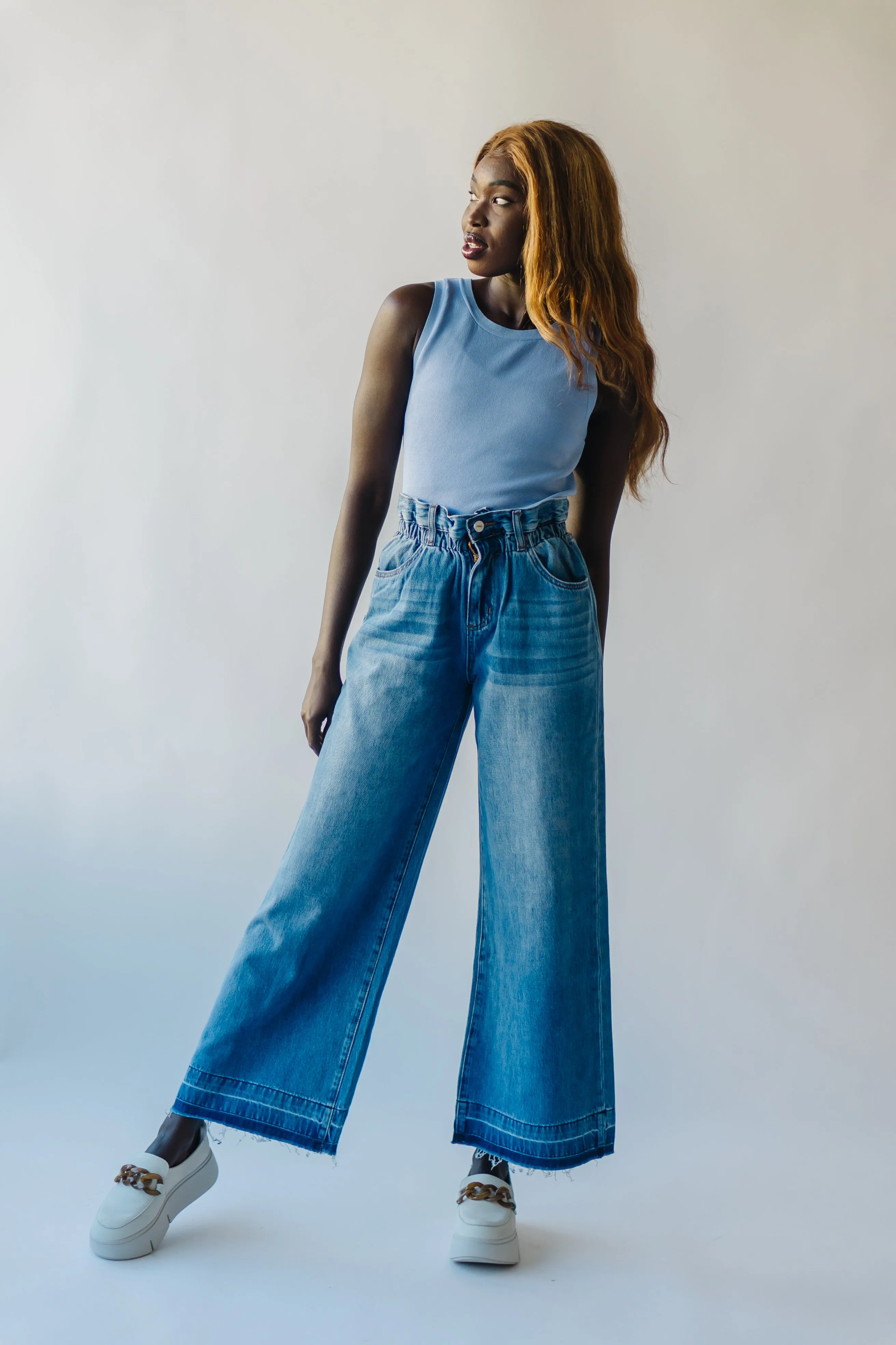 The Sikeston Super High Rise Wide Leg Jean in Medium Blue