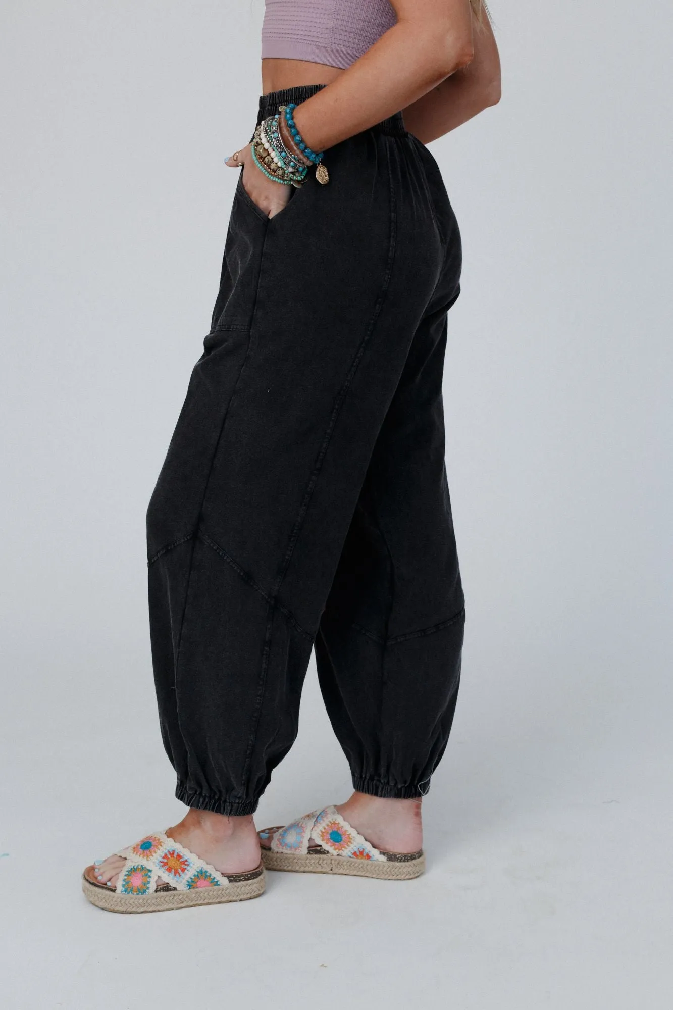 Tranquil Tide Jogger Pants - Black