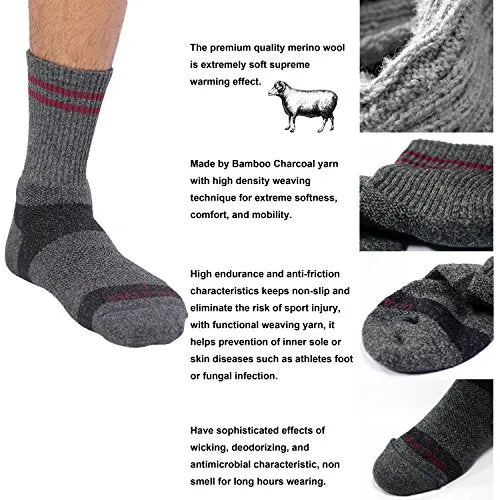 Unisex Merino Wool Hiking Socks