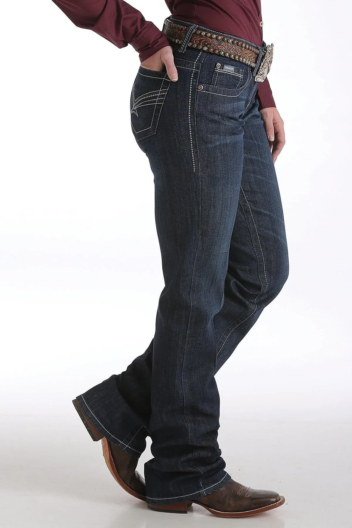 Women's Cinch Ada Relaxed Fit Dark Stonewash Jeans