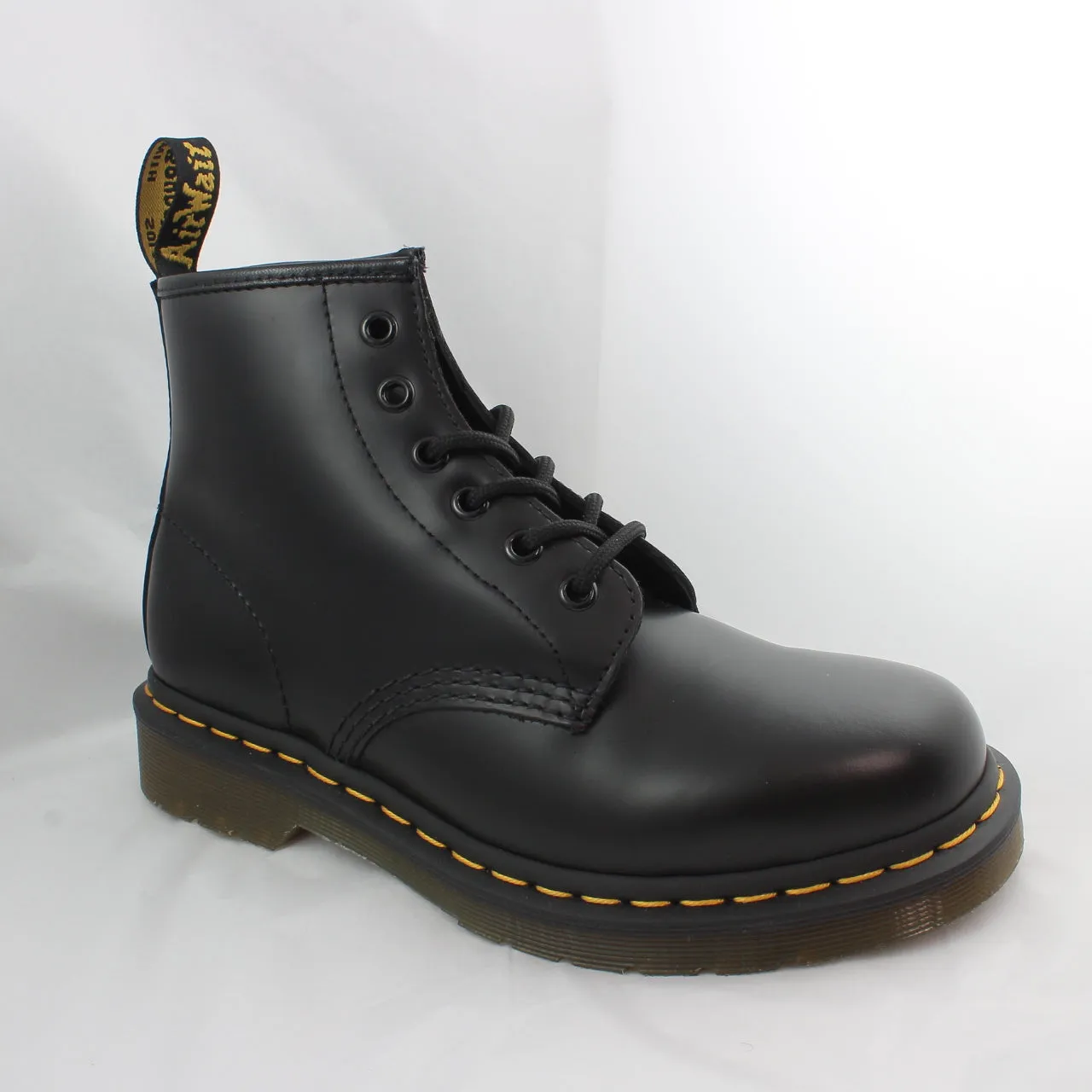 Womens Dr. Martens 101 6 Eye Boot Black Ys