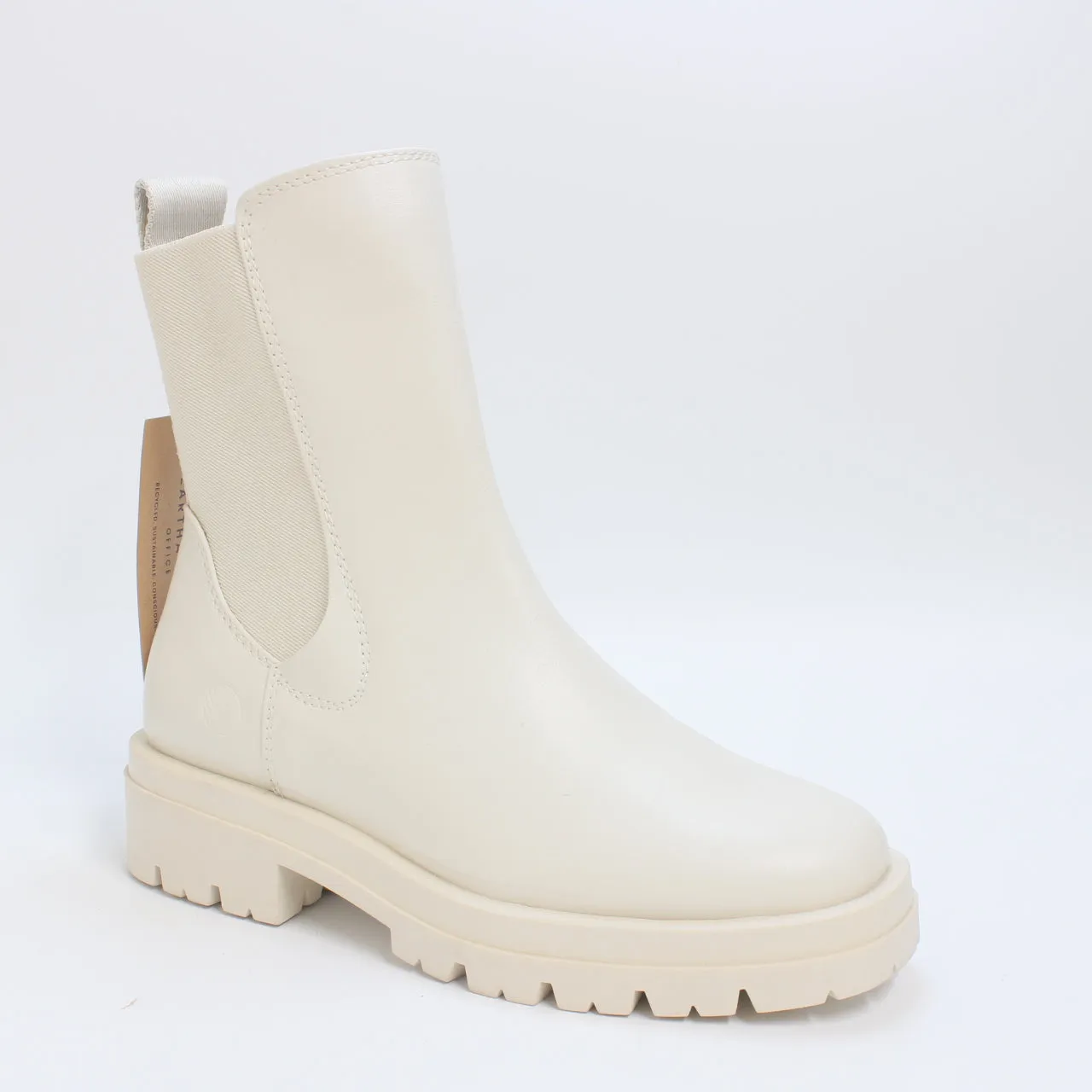 Womens Earth Addict Gaea Chelsea Ankle Boots Off White