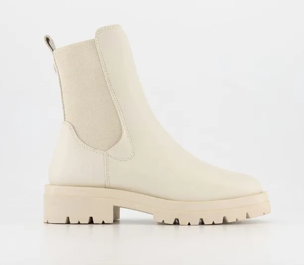 Womens Earth Addict Gaea Chelsea Ankle Boots Off White