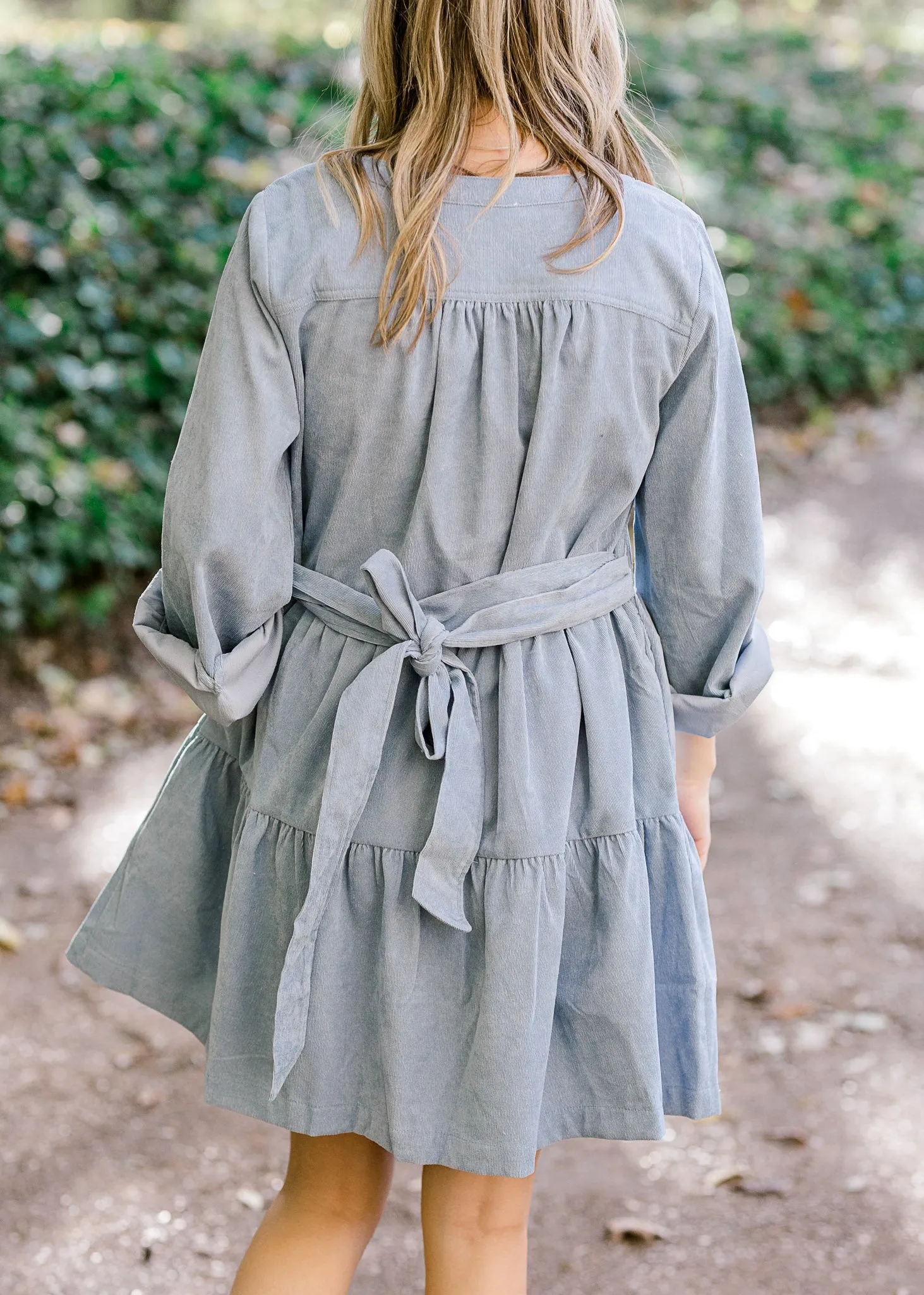 X Blue Blessings Corduroy Dress